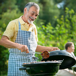 Family having a barbecue party